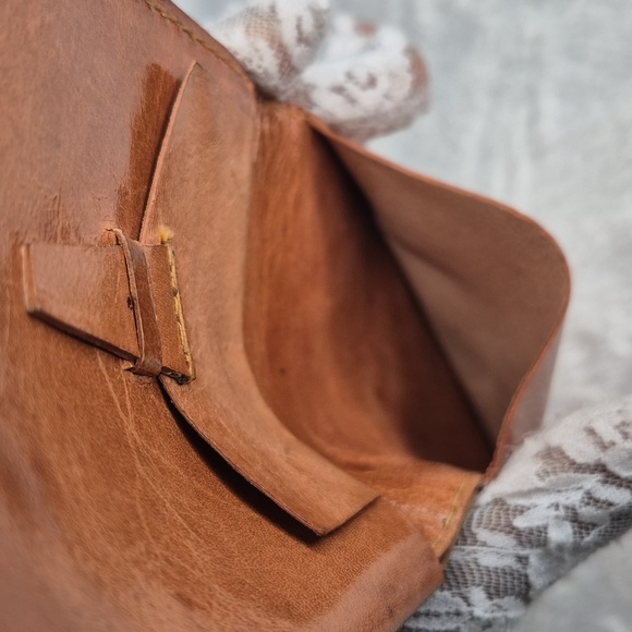 Animal Print Genuine Leather Vintage Clutch Crossbody w/wallet - Picture 15 of 17